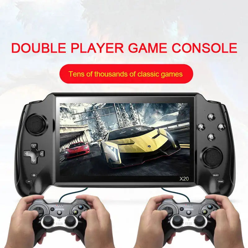 Hot Selling X20 Handheld Retro Video Games Console 16GB 7 Inch Screen Game Player Support Double Players