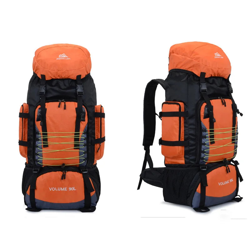 NEW Arrivals 90L Large Capacity Outdoor Travel Hiking Camping Backpack Waterproof Mountaineering Camping Trekking Hiking Backpack Rucksack Travel Sports Bag