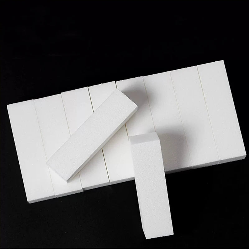 NEW Arrivals 10Pcs White Buffing Sanding Files Block Pedicure Manicure Polisher Nail Art Buffer Polishing Tools Manicure Pedicure Accessories Cosmetic Supplies
