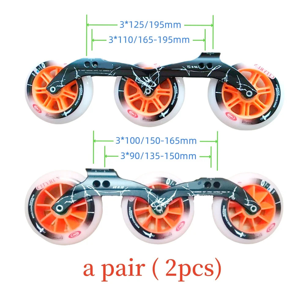 VIR Professional Speed Frame Light CNC Aluminum Alloy Inline Skates with PU Wheel Roller Shoes for Slalom Speed Riding Skateboard Parts Accessories