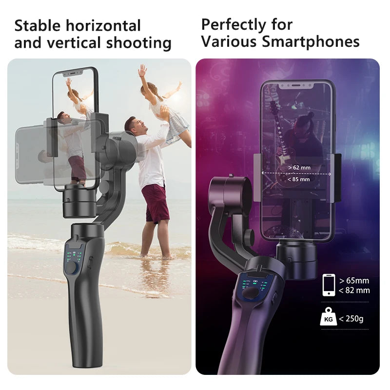 F8 Handheld 3-Axis Gimbal Phone Holder Anti Shake Live Streaming Video Record Stabilizer for Xiaomi iPhone Cellphone Smartphone Products Electronics Supplies
