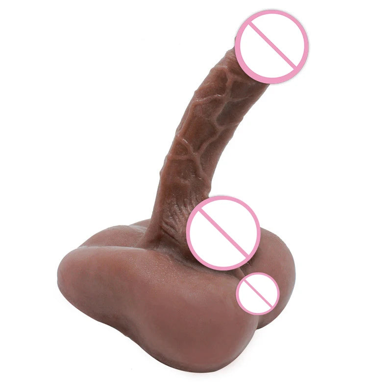 Realistic Male Black 3D Torso Long Penis Half Body Sex Doll With Big Dildo Sexy Toys for Men Women Gay Adult Products