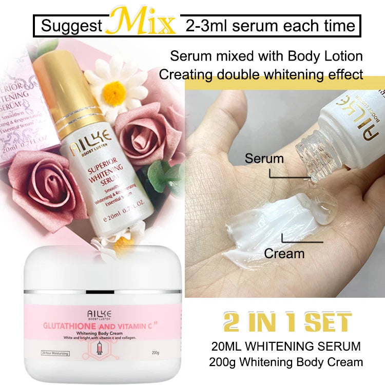NEW Arrivals Korean High Quality Sets Whitening Remove Black Spots Facial Skin Care Lotion Moisturizing Cream Body Glutathion Vitamin C Black Skin Face Care Products