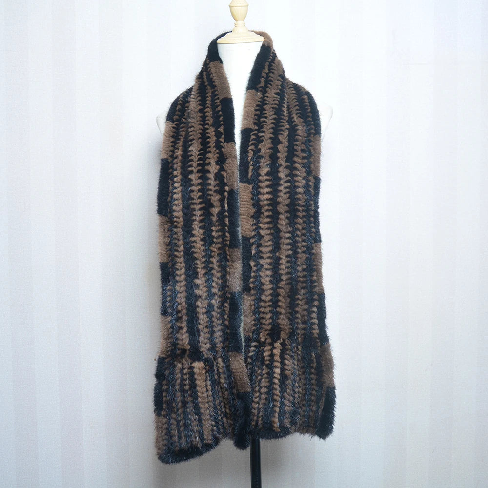 NEW Arrivals Lady Luxury Authentic Real Mink Fur Shawl Scarf Winter 100%Natural Women Mink Fur Real Scarf Shawl Fashion Genuine Mink Fur Ponchos Girls Ladies Luxury Fashion Apparel Accessories Clothing Supplies