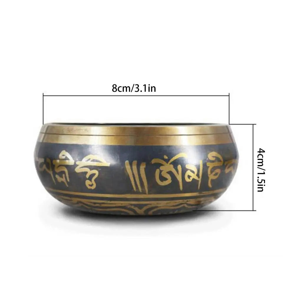 NEW Arrivals Nepal Handmade Bowl Tibet Buddha Sound Bowl Yoga Meditation Chanting Bowl Chime Brass Tibetan Singing Bowl For Music Therapy Relaxation Accessories Health Care Supplies