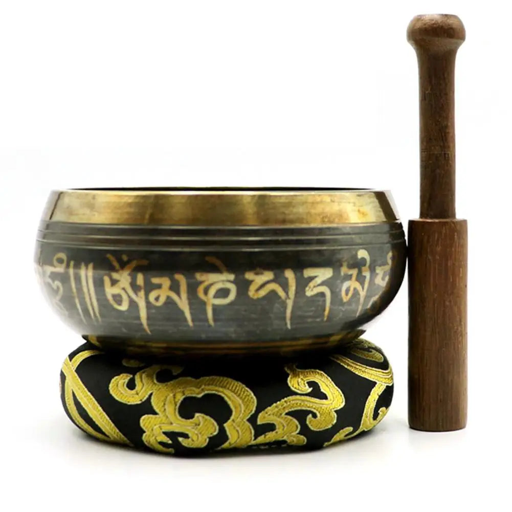 NEW Arrivals Nepal Handmade Bowl Tibet Buddha Sound Bowl Yoga Meditation Chanting Bowl Chime Brass Tibetan Singing Bowl For Music Therapy Relaxation Accessories Health Care Supplies