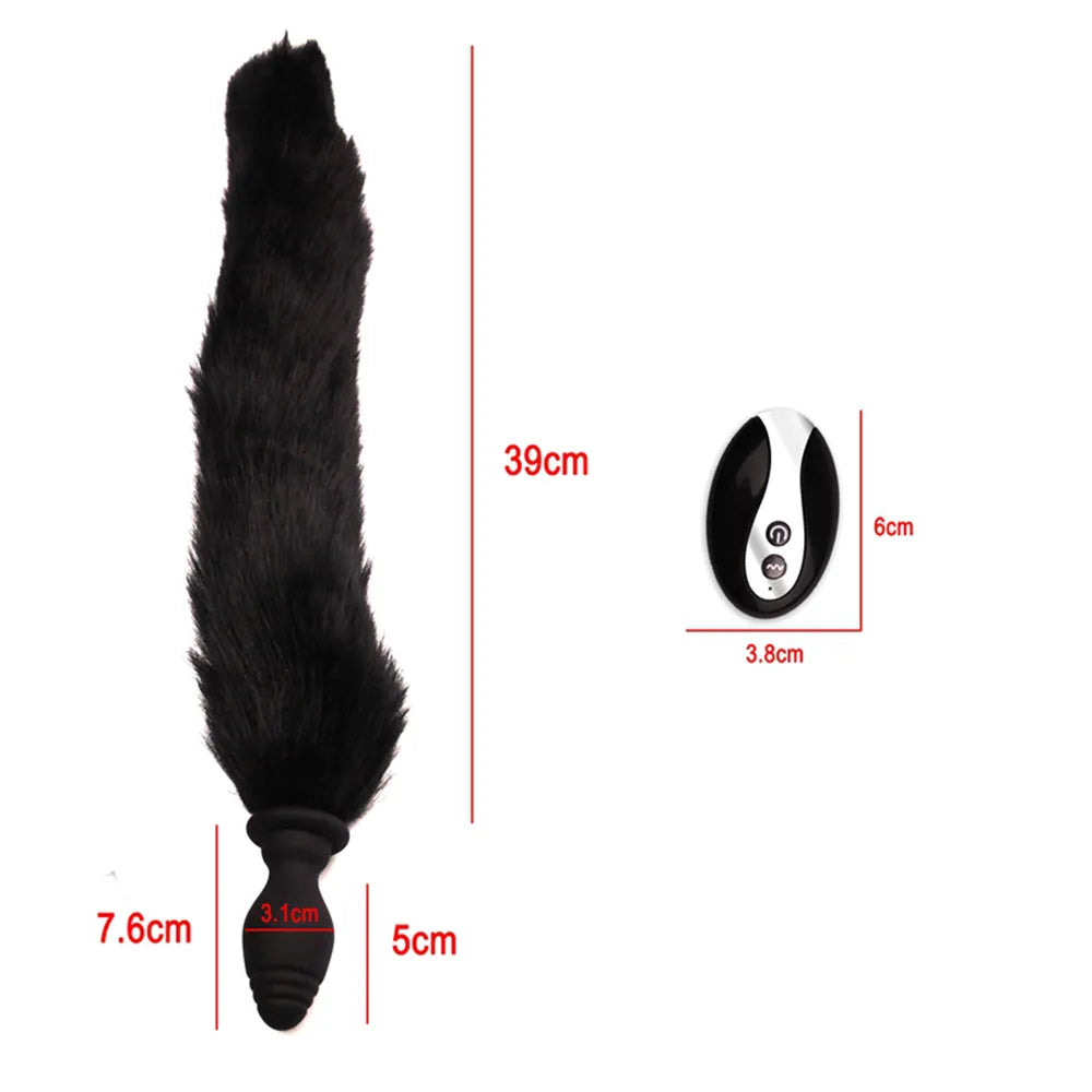 Wireless Remote Control Anal Plug Sex Toys Fox Tail Soft Sex Tail Butt Plug Erotic Anus Toys For Adult Tail Flirting Cosplay Sex
