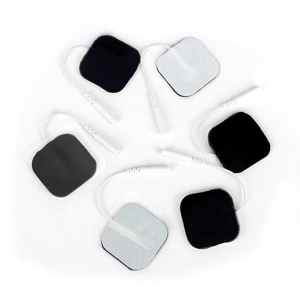NEW Arrivals 100PCS Set 4*4cm EMS Electrode Pads for Muscle Stimulation Reusable Self Adhesive Massage Patch Acupuncture Physiotherapy TENS Pads Health Care Supplies