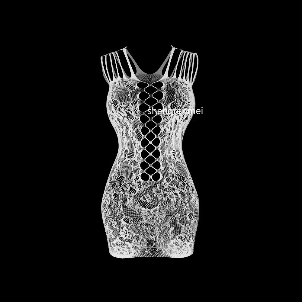 Sissy Sleepwear Men's Nightdress Multi Shoulder Strap Lingerie Male Underwear Mini Dress for Man Gay Fishnet Seductive Babydolls