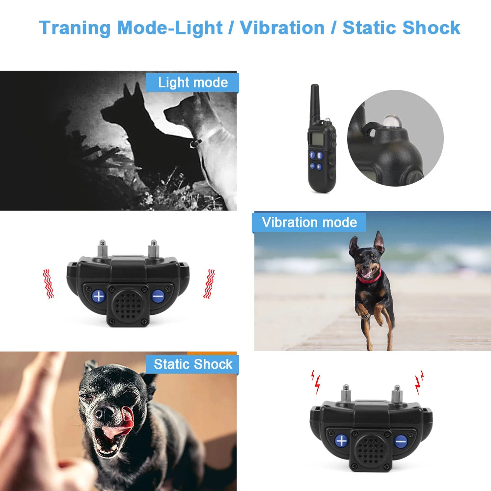 NEW Arrivals 2Km 1-2-3PCS Set Dog Training Collar With Walkie-Talkie Rechargeable Dog Shock Vibration Beep Waterproof Training Collars for Large Small Dog Pets Supplies