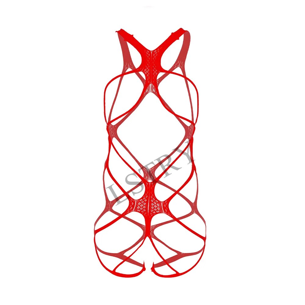 Sexy Open Crotch Fetish Bodystocking Women Erotic Lingerie Porno Sex Dress Crotchless Body Suit Underwear Costumes Latex Catsuit