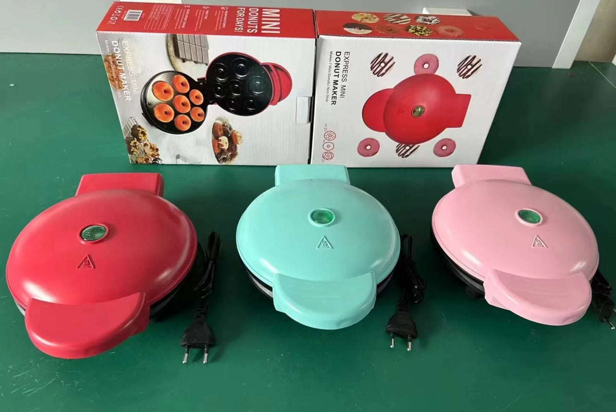New Design Home Professional Non-Stick Mini Electric USB Donut 7 Hole Maker Machine for Kid-Friendly Breakfast Home Use
