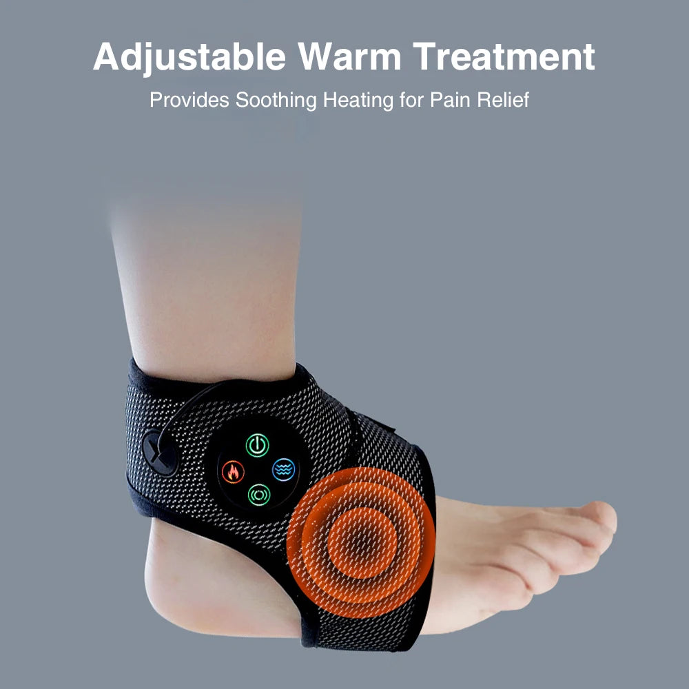NEW Arrivals Smart Air Pressure Foot Massager Electric Ankle Brace Hot Compress Heating Multifunctional Vibration Pain Relief Health Care Accessories