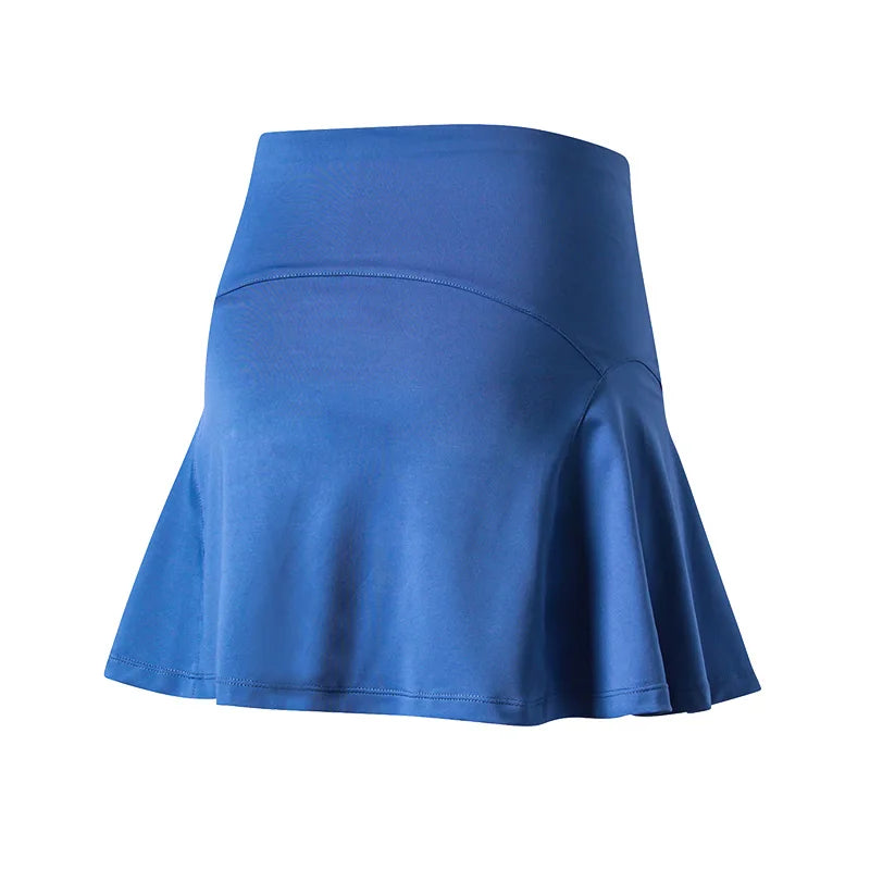 NEW Arrivals S-2XL UK Plus Size Anti Glare Stretch Shorts Liner Sport Tennis Skirt Quick Dry Loose Women Running Skirts Summer Badminton Skirt with Pocket Women Sports Apparel Clothes