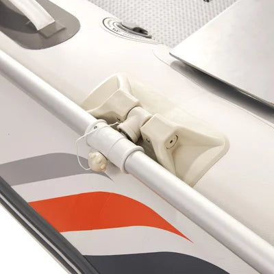 3 Persons Aqua Marina 250*129 cm Inflatable Canoe Kayak Boat Drifting Large Capacity 3 KW Motor PVC Construction 4 Air Chambers Fishing Rafting Boat Water Sport Supplies