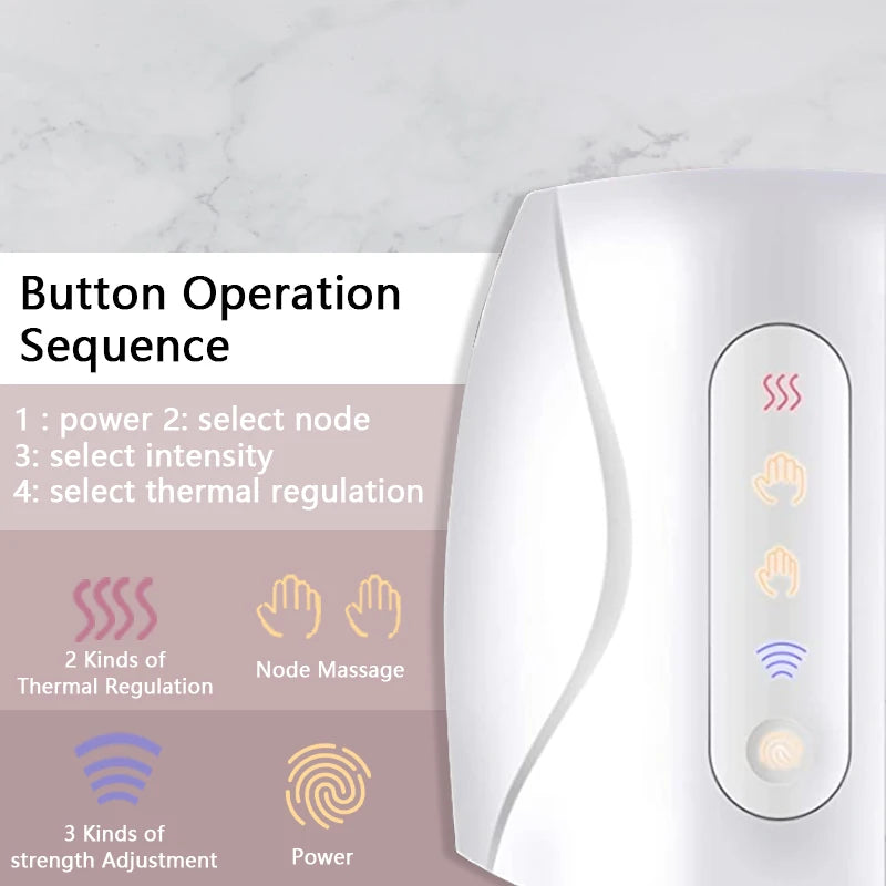 Electric Hand Massager with Air Compression Heat Cordless Palm Finger Massage Machine for Arthritis Finger Numbness Pain Relieve