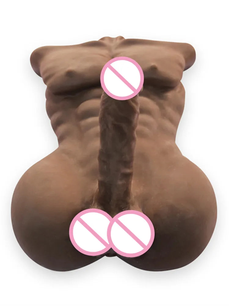 Silicone Male Body Sex Doll Big Long Penis Cock Dildo Sex Toys for Women 18+ Adult Lesbian Gay Female Masturbator Intimate Goods
