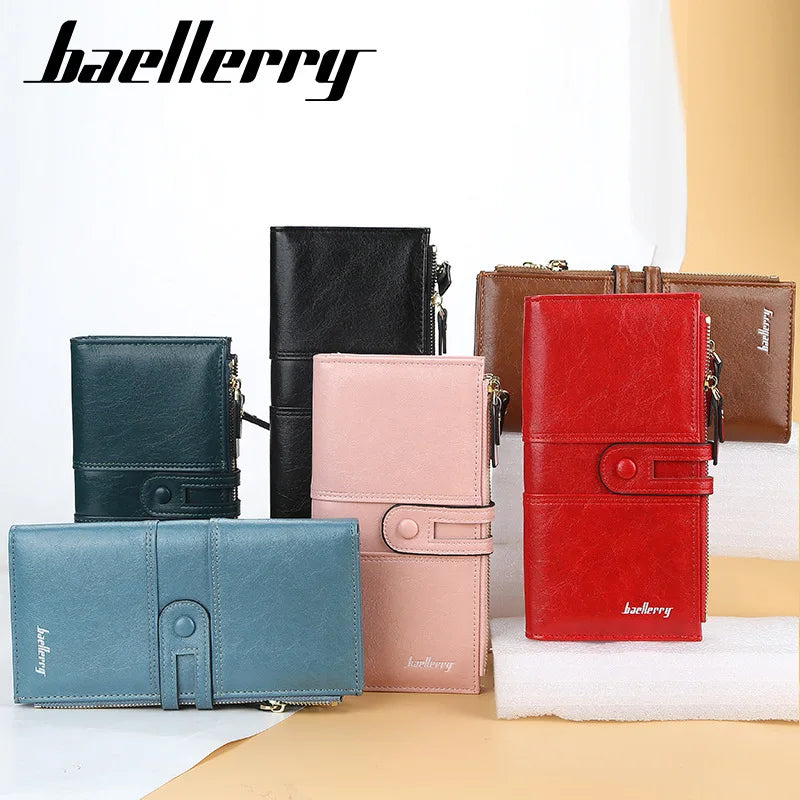 Women Wallets Fashion Long PU Leather Top Quality Card Holder Classic Female Purse Zipper Brand Wallet For Women
