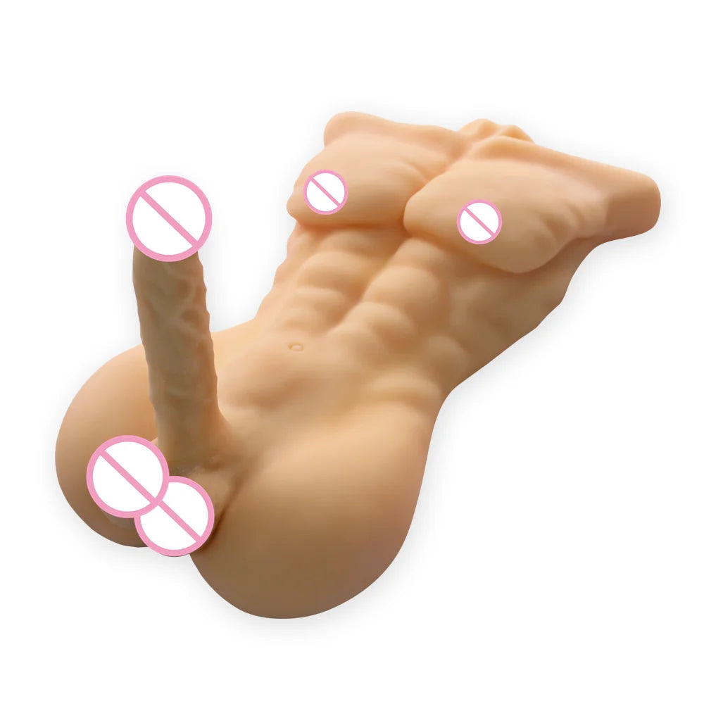 Male Black Half Body Sex Dolls Realistic Full Silicone With Big Dildo Sex Doll For Women Sex Toys Long Penis For Woman Love Doll