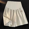 M-3XL Large Size Summer Breathable Casual Pants Ice Silk Maternity Shorts with Pocket for Pregnant Women Outdoor Hiking Fitness Workout Summer Pregnancy Apparel Accessories