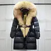 TikTok Most Popular (Few Units Left) 4 Colors Women White Duck Down Jacket With Real Natural Silver Red Fox Fur Hood Trim Belted Cinched Waist Slimming Hooded Winter Coat New Design Ladies Winter Apparel Supplies