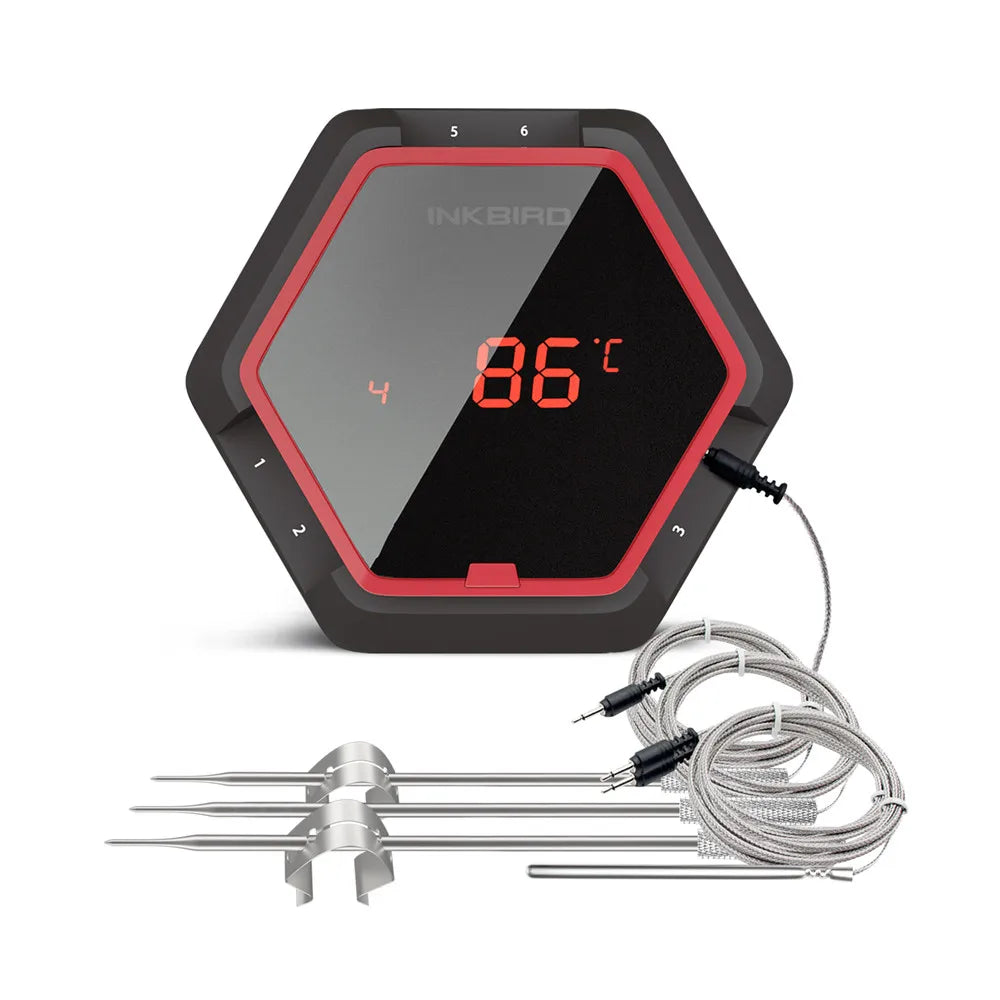 NEW Arrivals IBT 2X 4XS 6XS 3 Types Food Cooking Bluetooth Wireless BBQ Thermometer Probes & Timer For Oven Meat Grill Free App Control Outdoor Barbeque Picnic Camping
