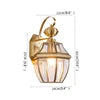 Villa Home Luxury Retro Outdoor Large Brass Wall Lamp 32/37/50cm Waterproof IP65 Sconces LED Lighting for Home Porch Courtyard