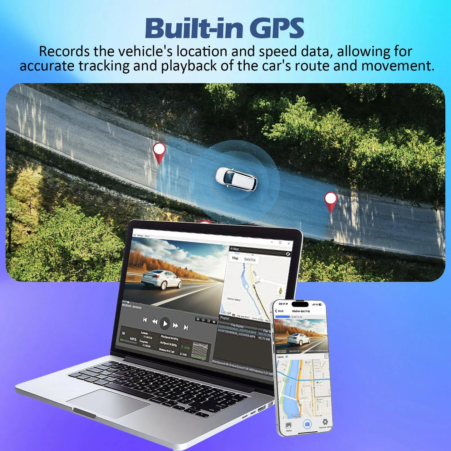 HOT SALE NEW 5G GPS Navigator 3 Inch IPS Touch Screen STARVIS2 2CH GPS 5G Wi-Fi Dash Camera ADAS Car Black Box 4K Video Recorder Car Vehicle Safety Driving Accessories