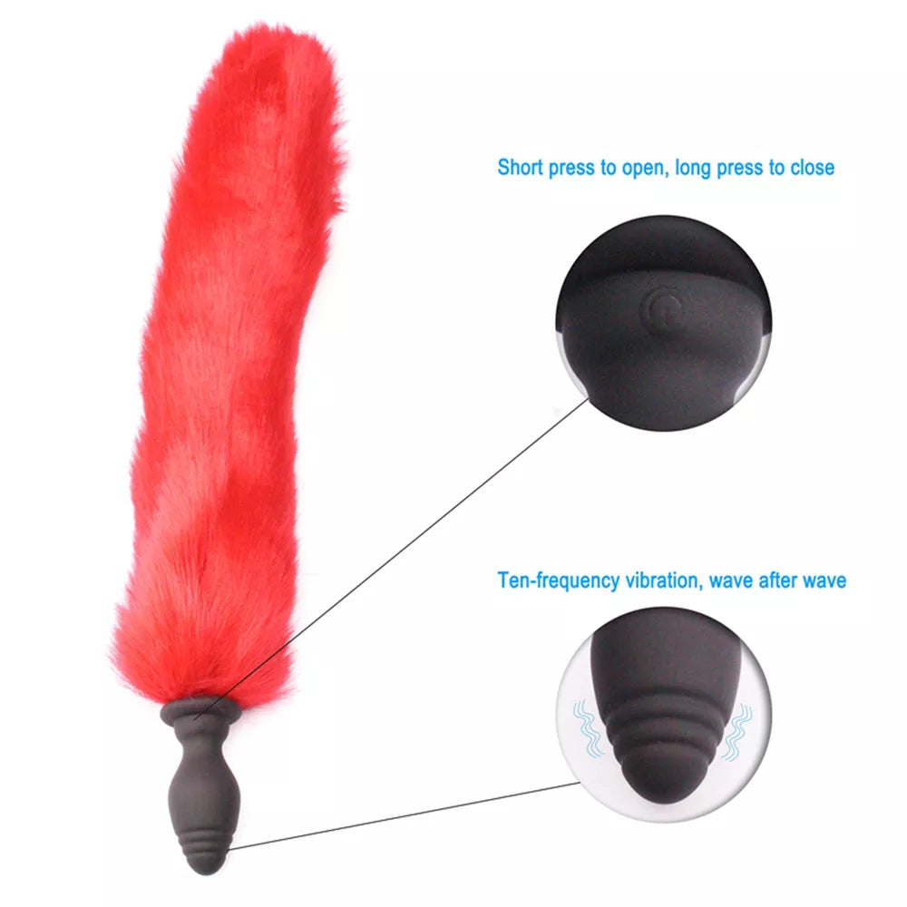 Wireless Remote Control Anal Plug Sex Toys Fox Tail Soft Sex Tail Butt Plug Erotic Anus Toys For Adult Tail Flirting Cosplay Sex