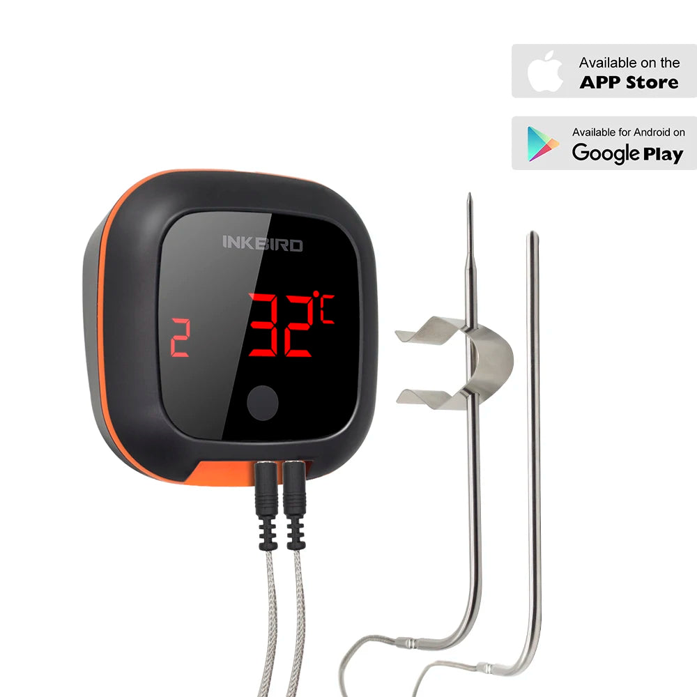 NEW Arrivals IBT 2X 4XS 6XS 3 Types Food Cooking Bluetooth Wireless BBQ Thermometer Probes & Timer For Oven Meat Grill Free App Control Outdoor Barbeque Picnic Camping