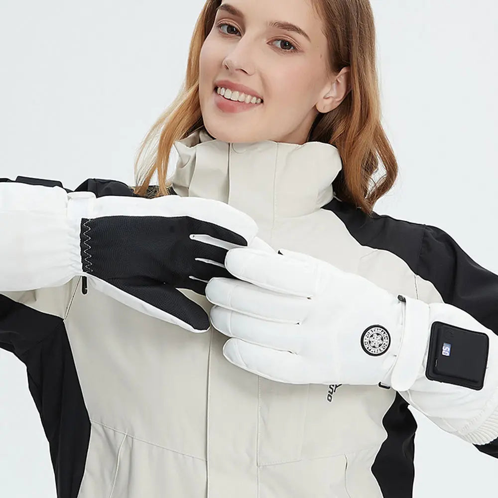 NEW USB Rechargeable Heated Gloves Electric Heating Gloves Motorcycle Snowboard Gloves Hand Warm Touch Screen Sport Ski Gloves Outdoor Sports Apparel Accessories
