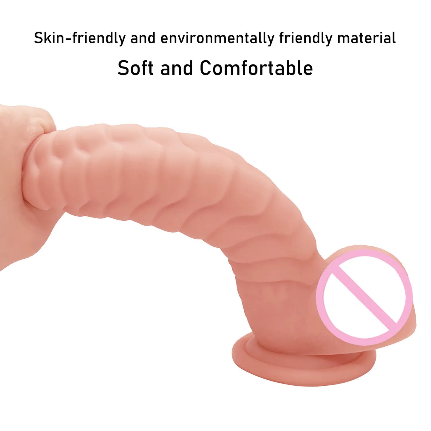 Adult 8.7 Inch Huge Realistic Soft Silicone Dildo with Suction Cup for Women Masturbation Big Penis Large Phallus Special Dick Sex Toy
