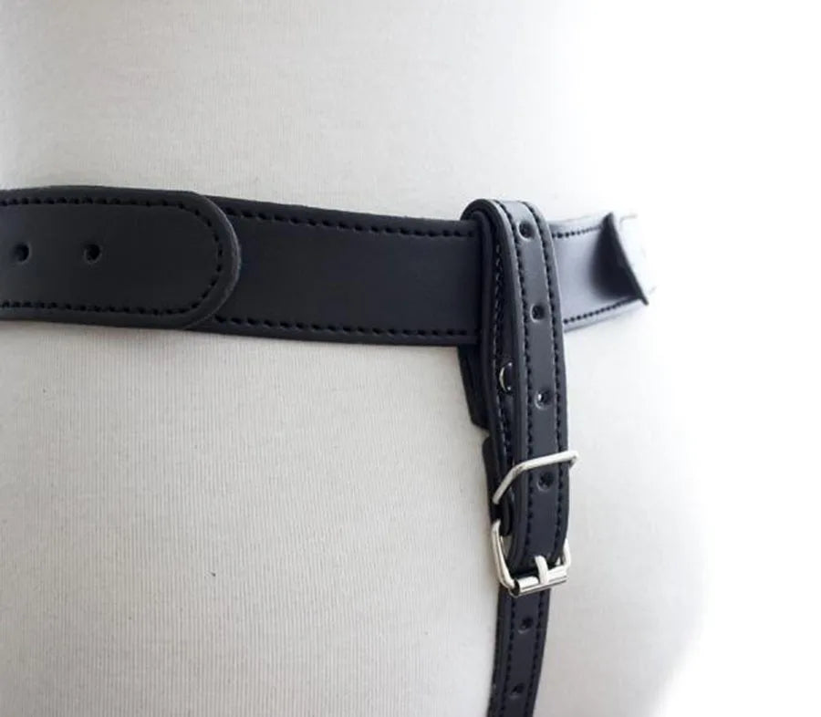 Adult Leather Strapon Harness Man Gays Cock Ring and Butt Plug ,Male Chastity Shorts Device Remote Control,BDSM Bondage Adult Toy