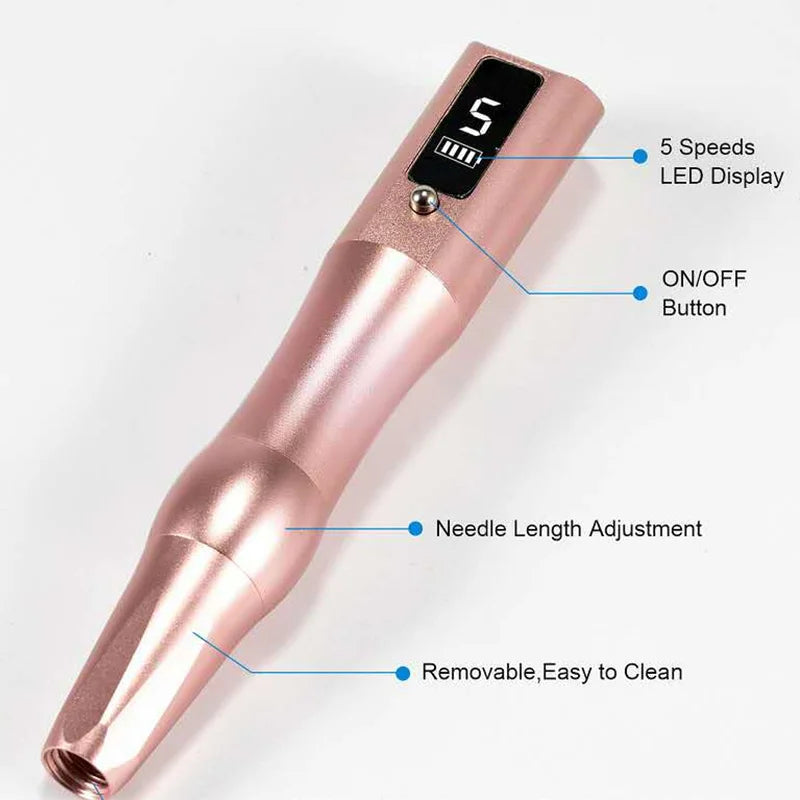 NEW Arrivals Wireless Tattoo Machine PMU Pen Professional Permanent Makeup Microblading Eyebrow Lip For Body Art Tool With Cartridge Needles