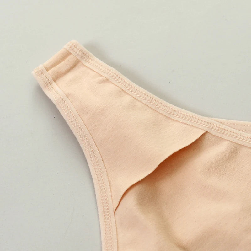Sexy Women Cotton G String Thongs Low Waist Seamless Female Underpants Comfortable Ladies Underwear Lingerie Panties T-back Hot