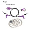 NEW SET Purple/Blue/Black/Red Color Hydraulic Disc Brake Set Aluminum Alloy BMX Road Mountain Bike Oil Brake Lightweight Dual-Sided Dual-Piston Universal 160mm Rotor Bicycle Parts Accessories