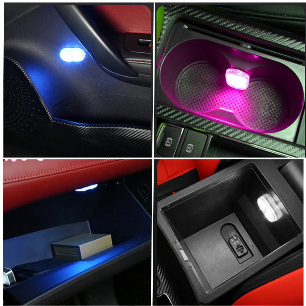 2PCS Magnetic Touch Light Car Roof Magnet Ceiling Led Camper Car Interior Lighting USB Charging Touch Activated LED Lights
