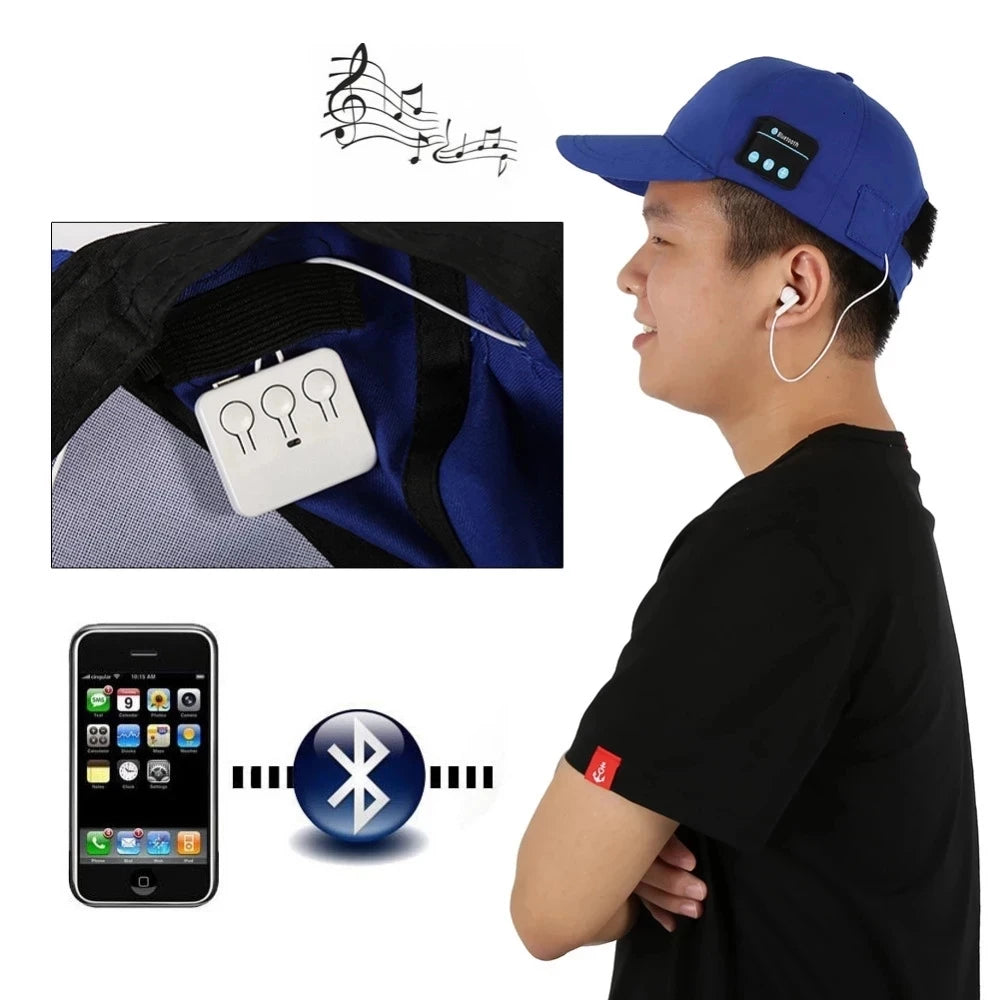NEW Arrivals Wireless Headphones Bluetooth 5.0 Earphone Sport Music Cap Outdoor Leisure Hands-free Call Baseball Hat Earphone For Mobile Phones Sports Supplies