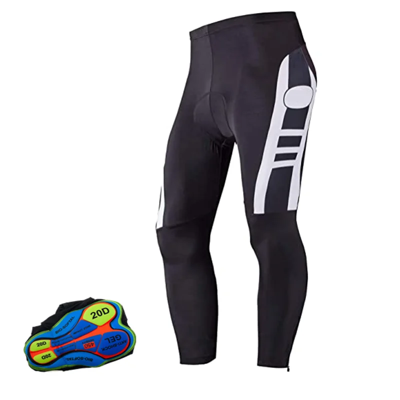 Cycling Bibs Trousers Mountain Bike Breathable Comfortable Men's Gel Padded Bike Tights Triathlon Man Pro Licra Bicycle Pants