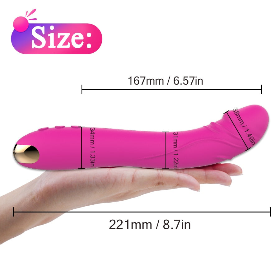 Lengthened Dildo Vibrator for Women Vagina Massager Erotic Toys Soft Skin Feeling Sex Products for Adults