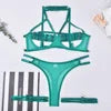 8 Colors Complex Interweaving Women Sexy Intimates Women Underwear Erotic Hollow Out Ladies Sexy Garter Lingerie Set
