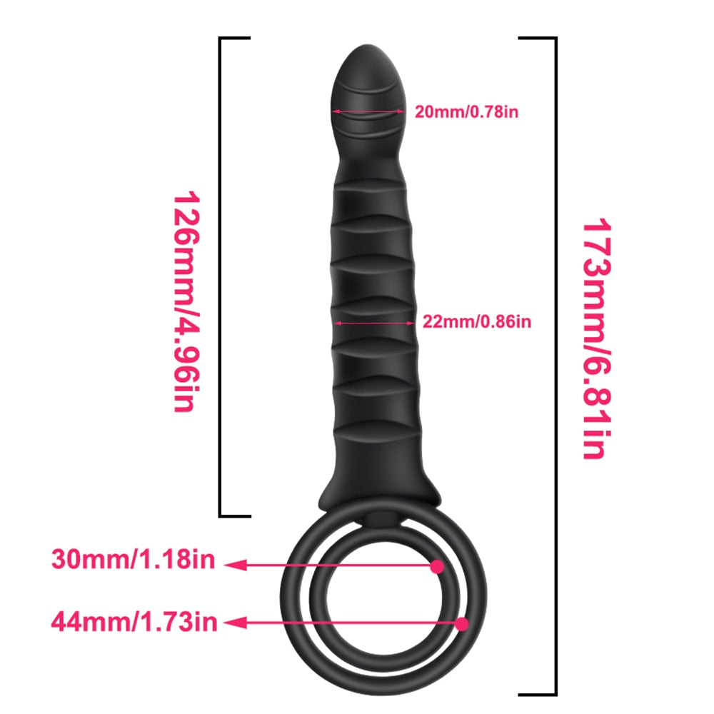 Double Penetration Anal Plug Dildo Butt Plug Vibrator For Men Strap On Penis Vagina Plugs Adult Sex Toys For Couples
