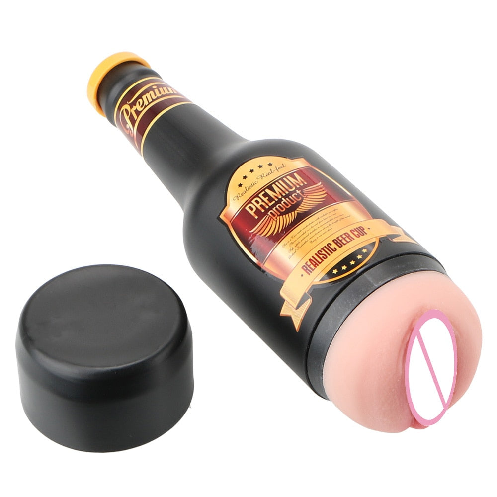 OLO Manual Male Masturbator Portable Beer Bottle Soft Oral Pussy Real Vagina SexToys Erotic Adult Toy Sex Toys for Men Gift