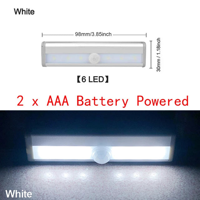 NEW Arrivals Motion Sensor LED Closet Wardrobe Cabinet Office Kitchen Bathroom Light 6 10 24 40 60 LEDs Under Cabinet Light Magnetic Night Lamp For Kitchen Stairs Wardrobe Cupboard Home Lighting Accessories