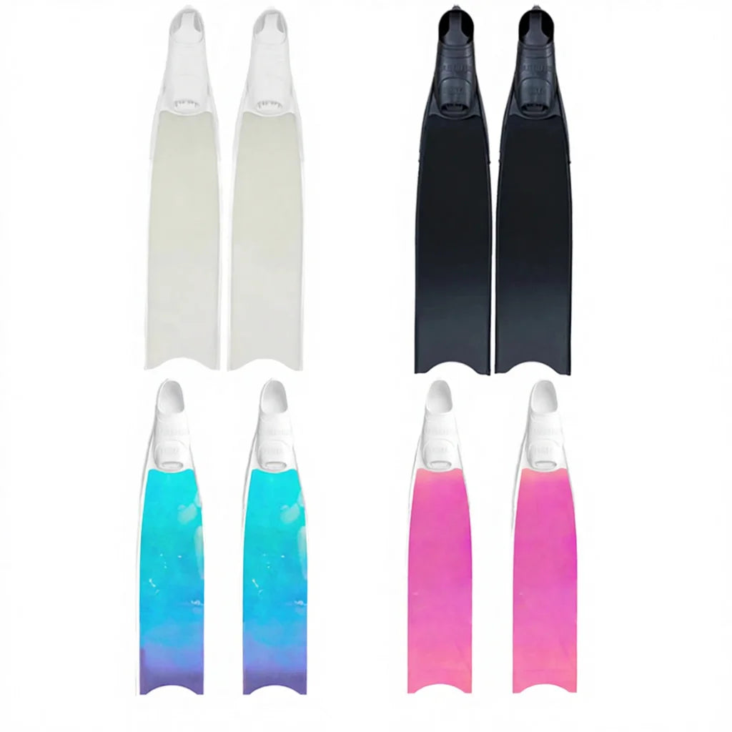 35-45 Large Size Custom Personalized Pattern Transparent Durable Professional Flipper Scuba Freediving Fins Underwater Snorkeling Spearfishing Women Men Summer Water Sports Supplies