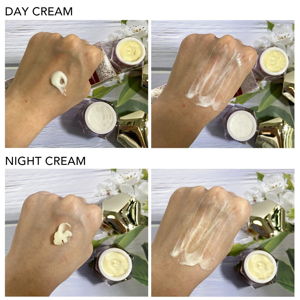 Whitening Anti-wrinkle Freckle Face Cream With Collagen Hyaluronic Acid Rose Skin Care Women Facial Moisturizer Set