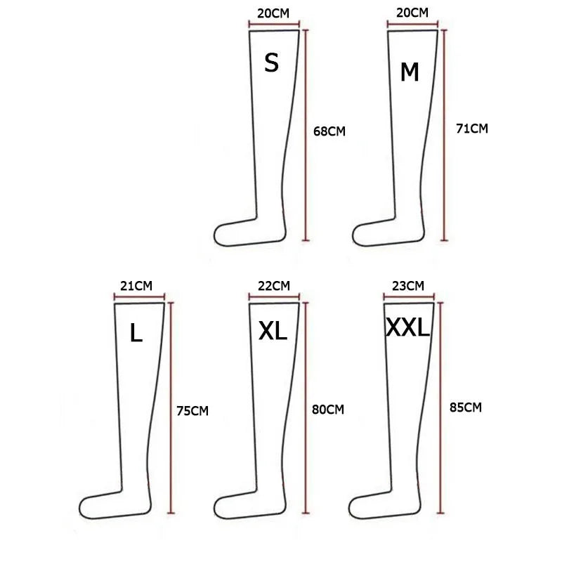 Women Sexy Latex Zipper Stockings Lady's Black PVC Pole Dance Leather Erotic Clubwear Length Over Knee High Stockings
