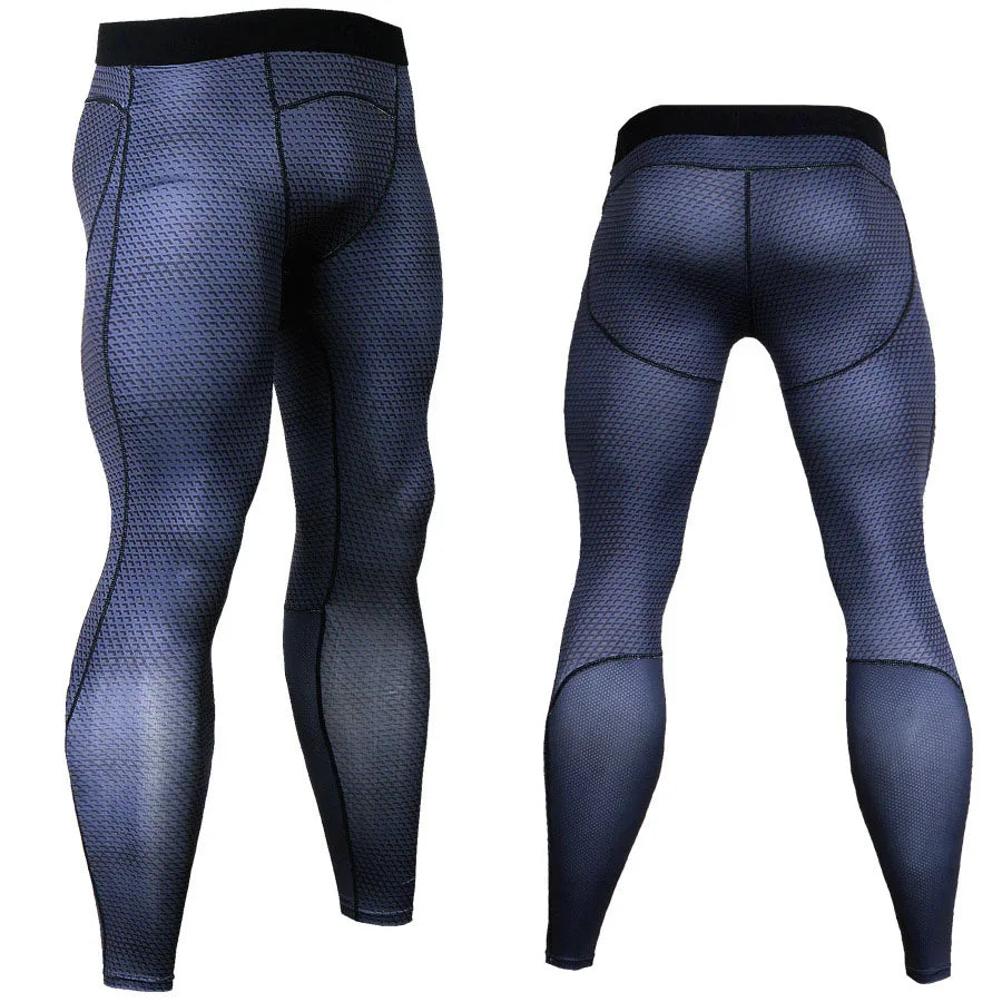 NEW 2PCS Set 5 Colors MMA 3D Thermal Underwear Men Compression Thermal Long Sleeve T Shirt Men Fitness Bodybuilding Skin Tight Leggings Outdoor Gym Cycling Sports Clothing Supplies