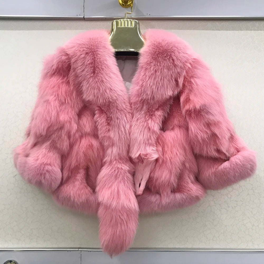 New Arrival S-2XL 12 Colors Women Real 100% Natural Fox Fur Coats Autumn Winter Fox Fur Short Style Jacket Warm Real Fox Fur Overcoats
