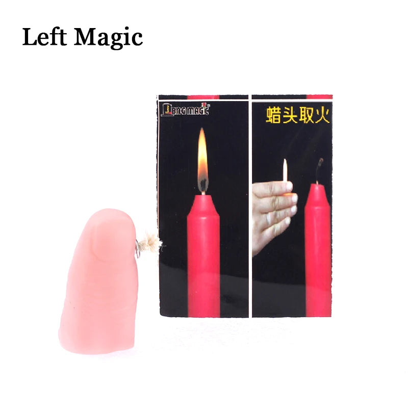 NEW Flaming Thumb Tip Fire Adults Magic Tricks Candle Lite Flame Moving Street Magic Props Tool Illusion Mentalism Accessories Halloween Holidays Toys Supplies